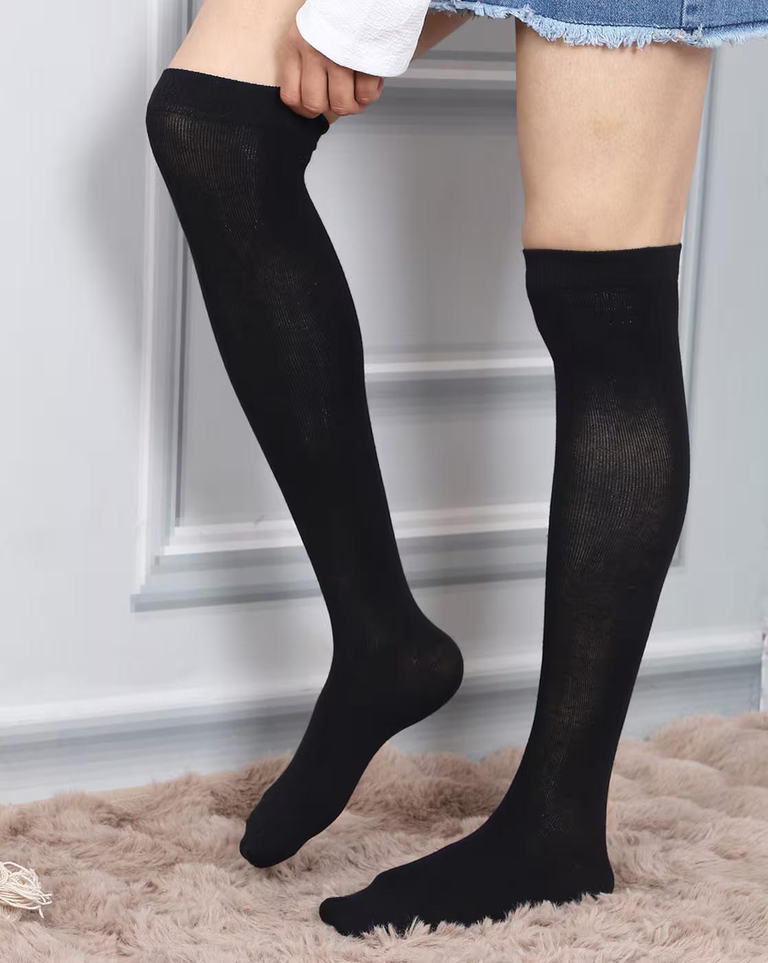 Shein Women Combo of 2 Novelty Print High Socks