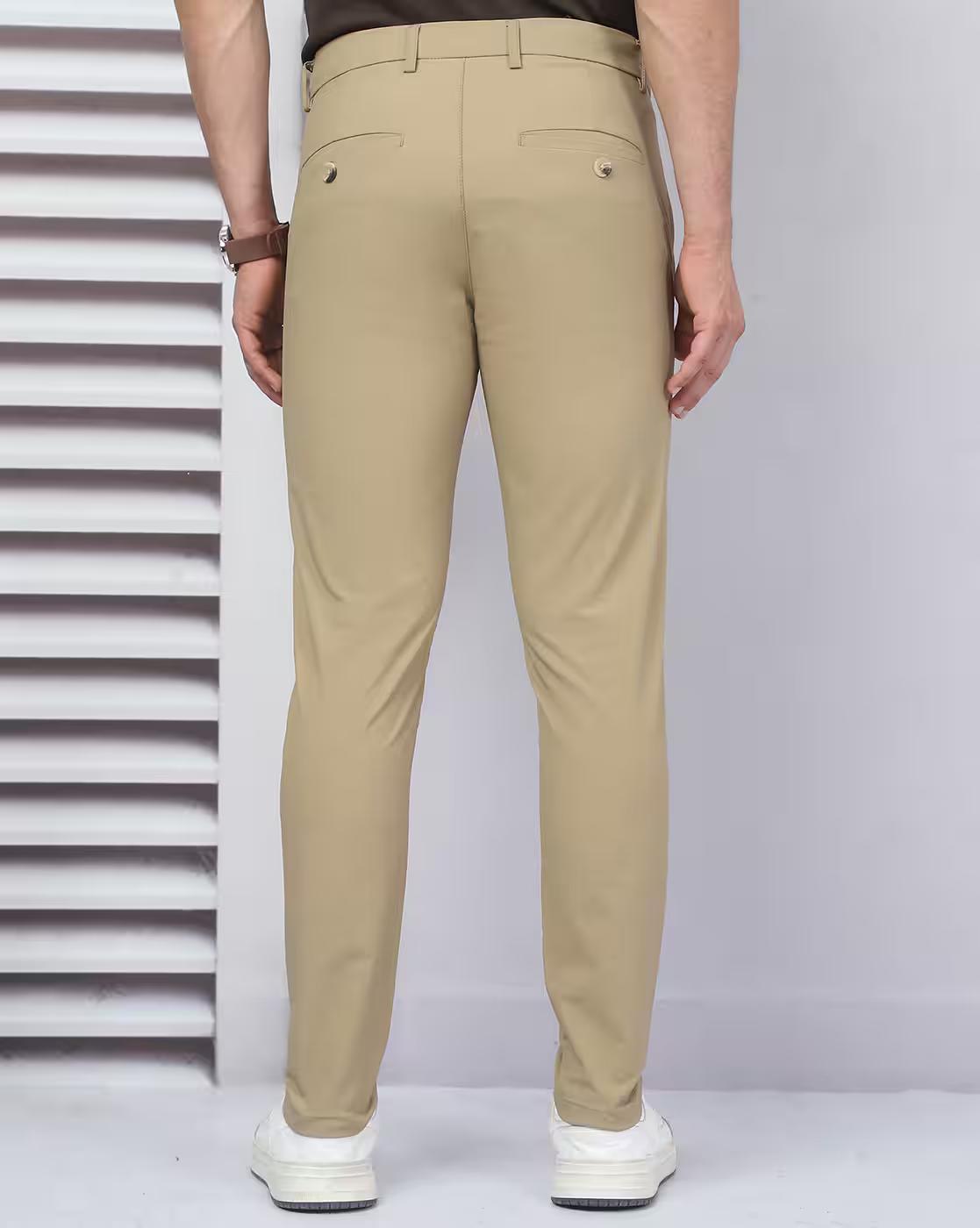 Shein Men Activewear Ankle Length Fly With Button Closure Chinos