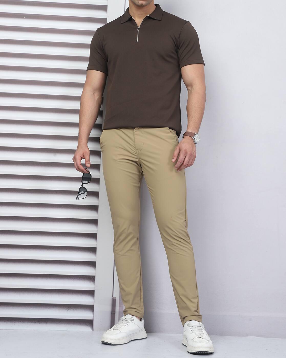 Shein Men Activewear Ankle Length Fly With Button Closure Chinos