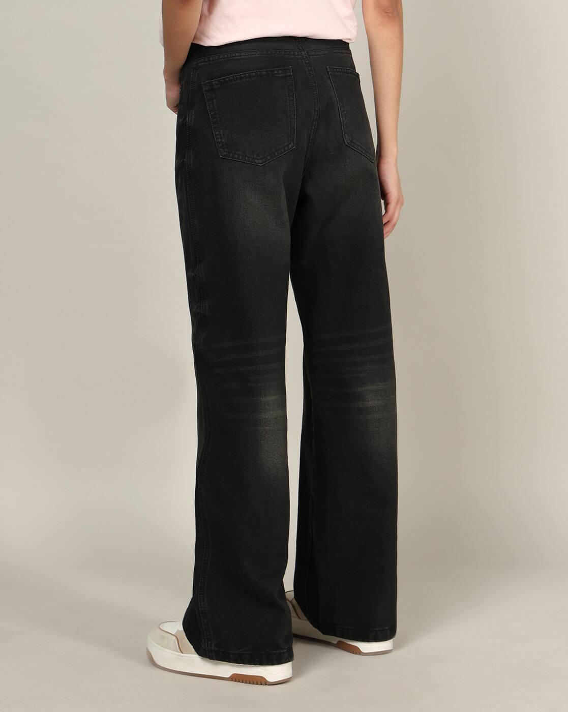 Shein Women Full Length Fly With Button Closure Mid Wash Jeans