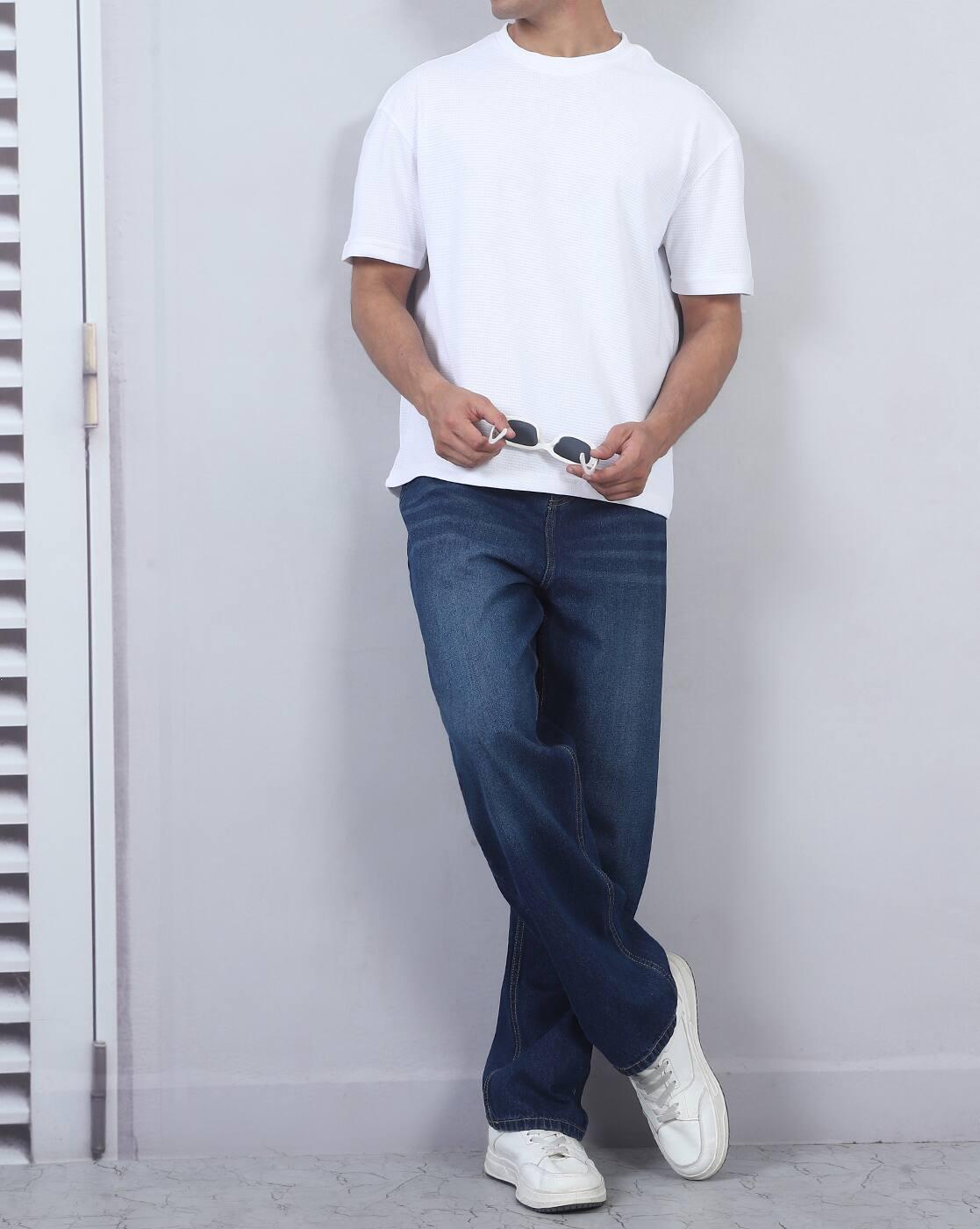 Shein Men Medium Length Short Sleeves Crew Tshirt