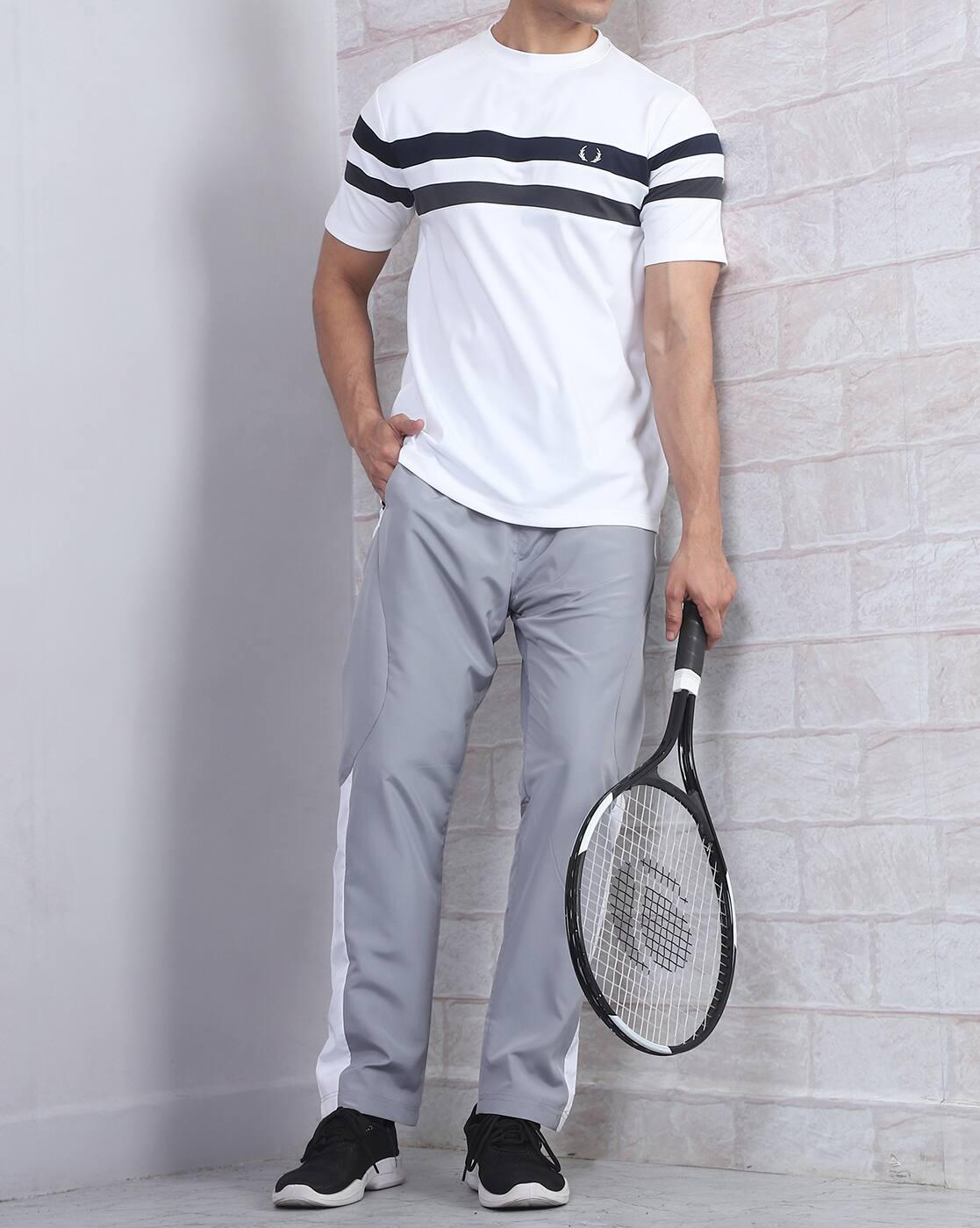 Shein Men Full Length Contrast Panel Elasticated Waist Track Pant