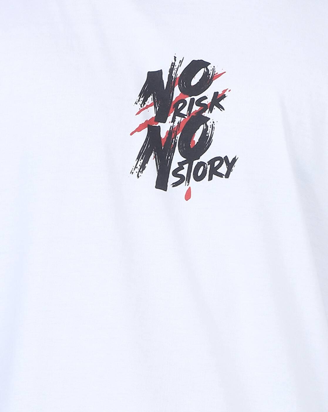 Shein Men Street Short Sleeve Typographic Back Print Crew Tshirt
