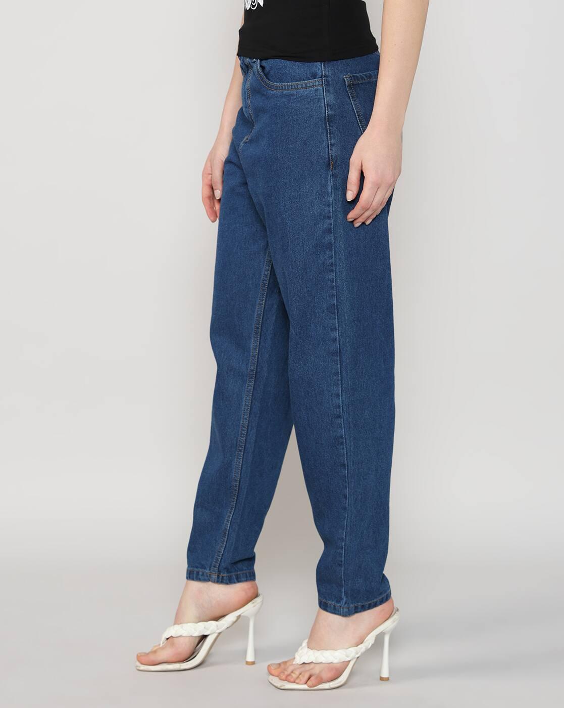 Shein Women Full Length Fly With Button Closure Light Wash Jeans