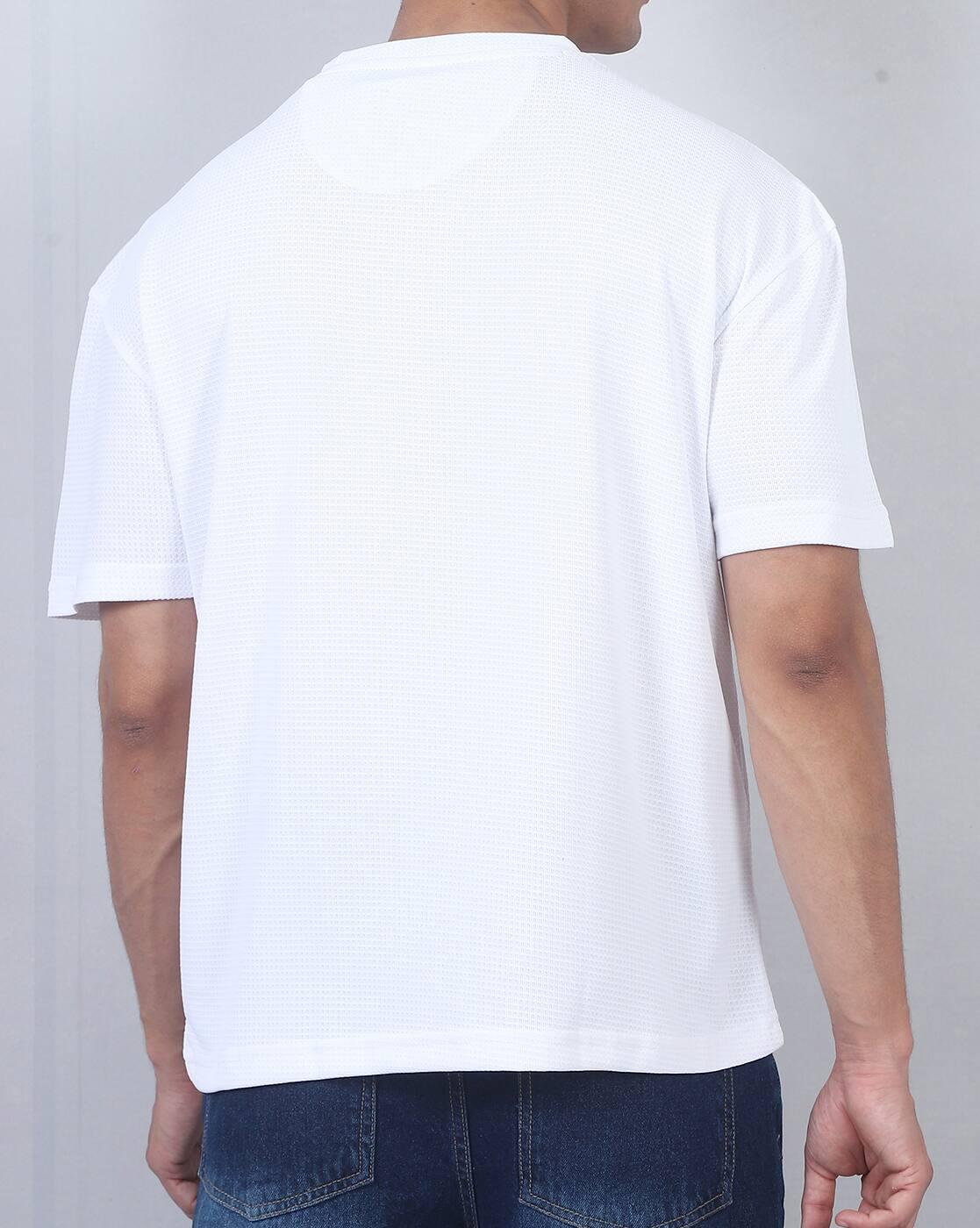 Shein Men Medium Length Short Sleeves Crew Tshirt