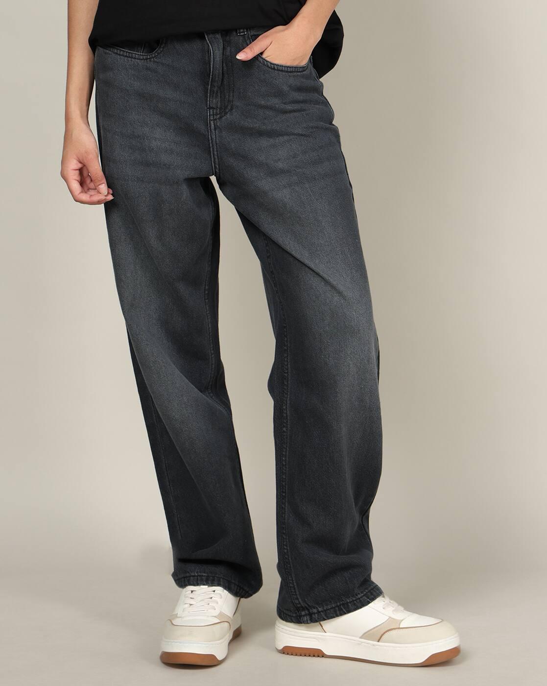 Shein Women Ankle Length Fly With Button Closure Mid Wash Jeans