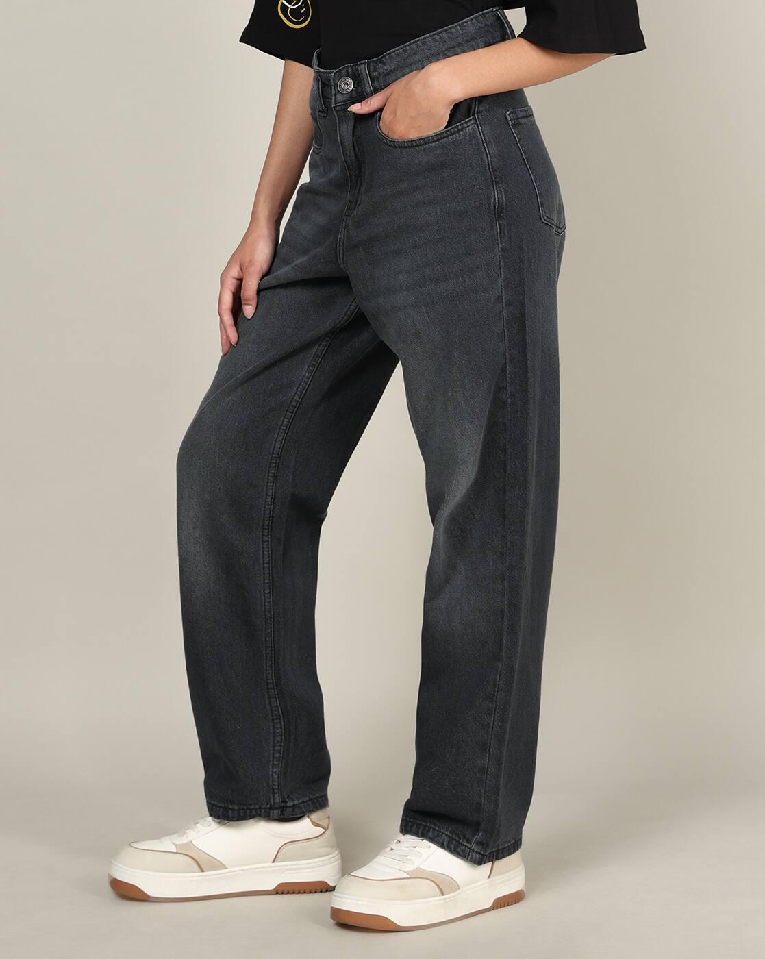 Shein Women Ankle Length Fly With Button Closure Mid Wash Jeans