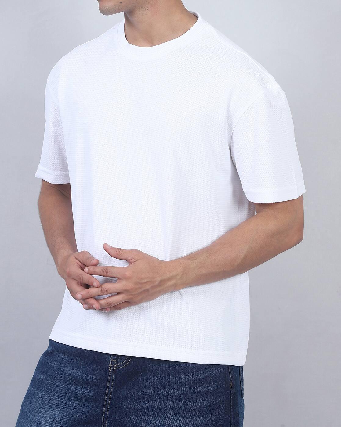 Shein Men Medium Length Short Sleeves Crew Tshirt