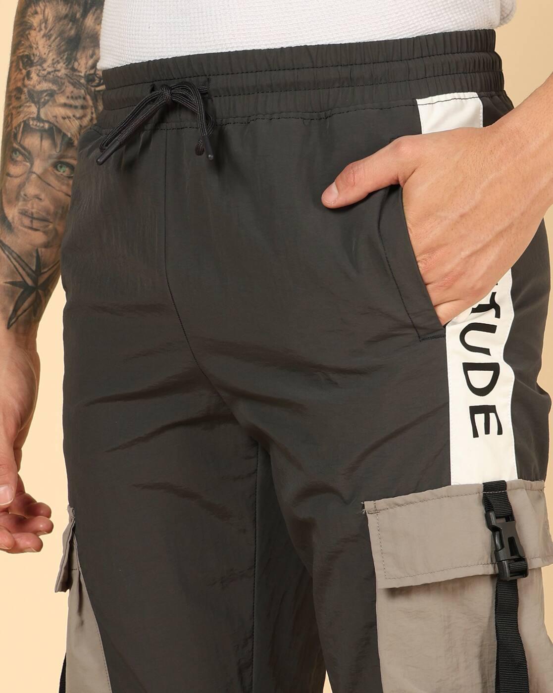 Shein Men Street Ankle Length Typographic Placement Print Joggers