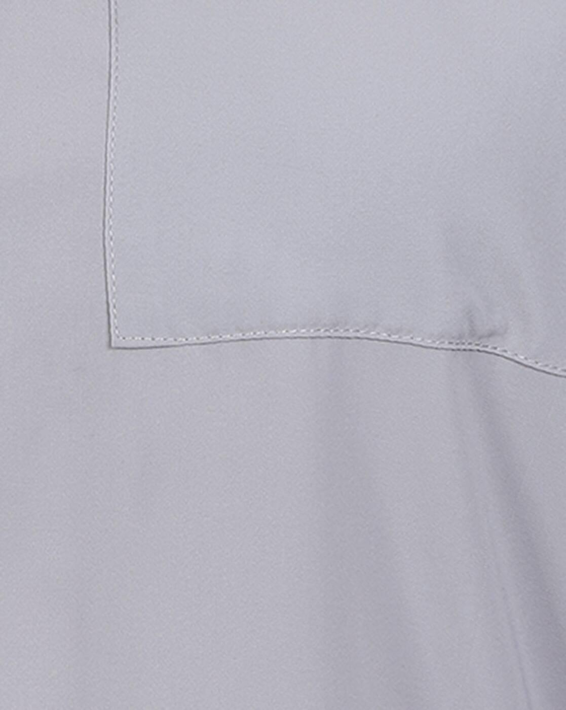 Shein Women Spread Collar Full Sleeve Chest Pocket Shirt