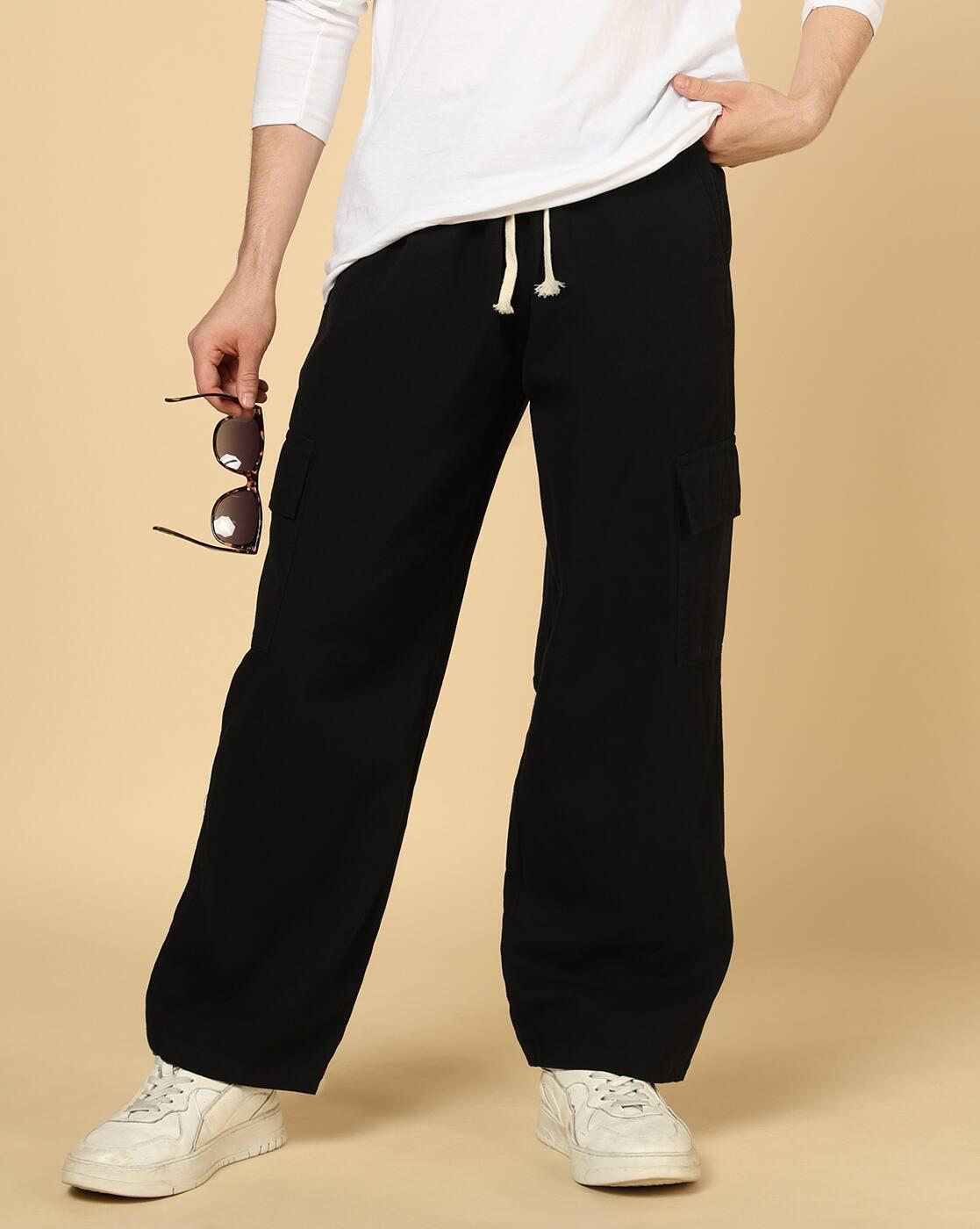 Shein Men Ankle Length Elasticated Drawstring Waist Cargo Pant