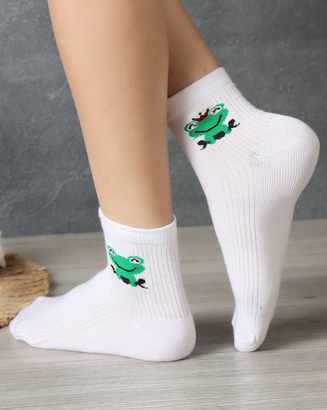 Shein Women 3 Pairs Of Graphic Print Ankle Socks