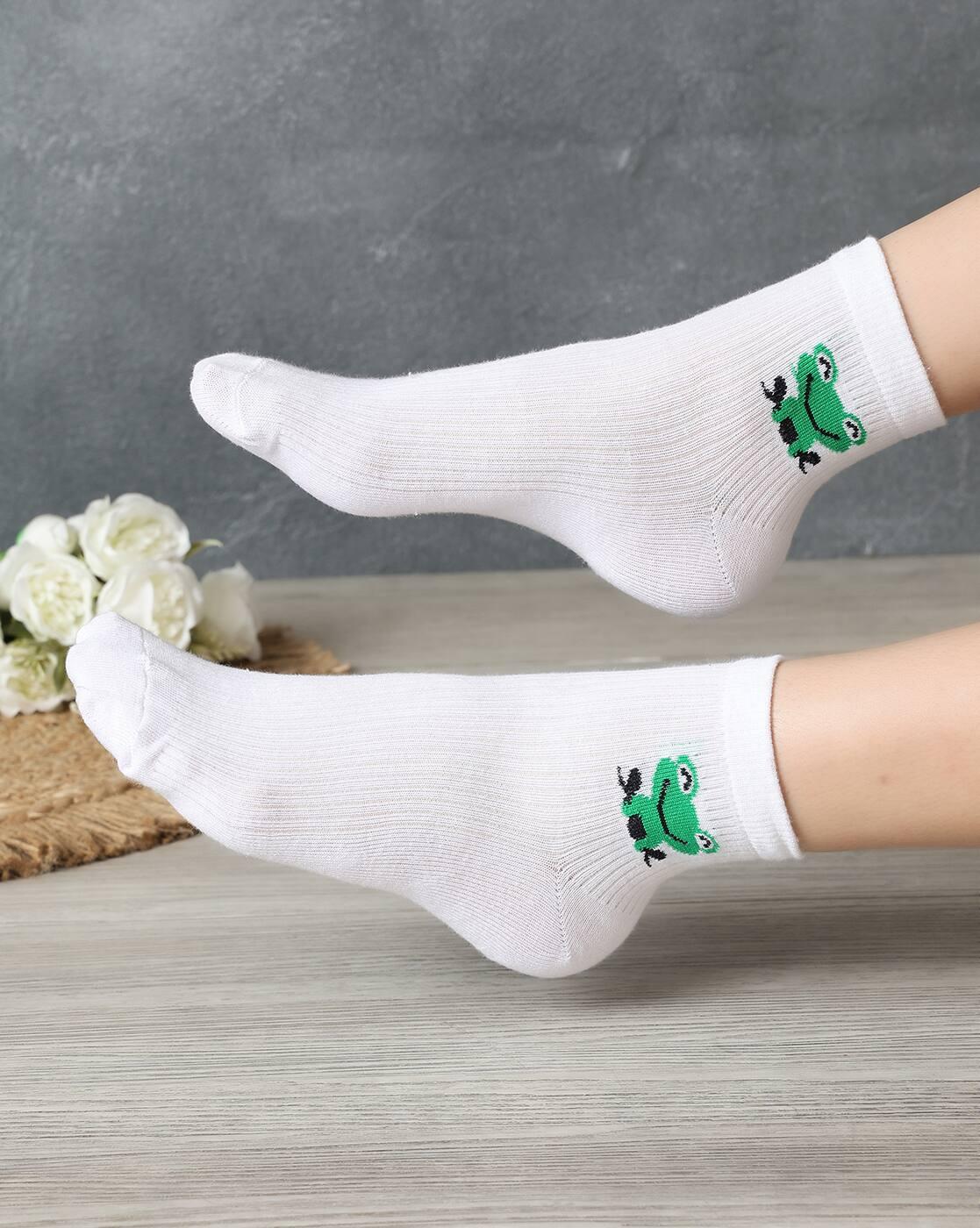 Shein Women 3 Pairs Of Graphic Print Ankle Socks