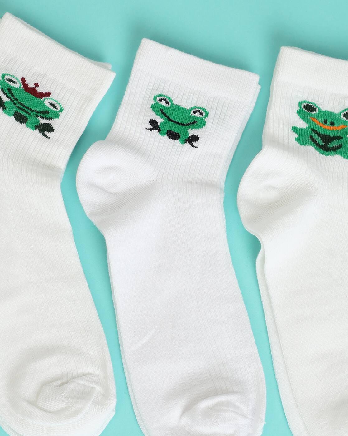 Shein Women 3 Pairs Of Graphic Print Ankle Socks