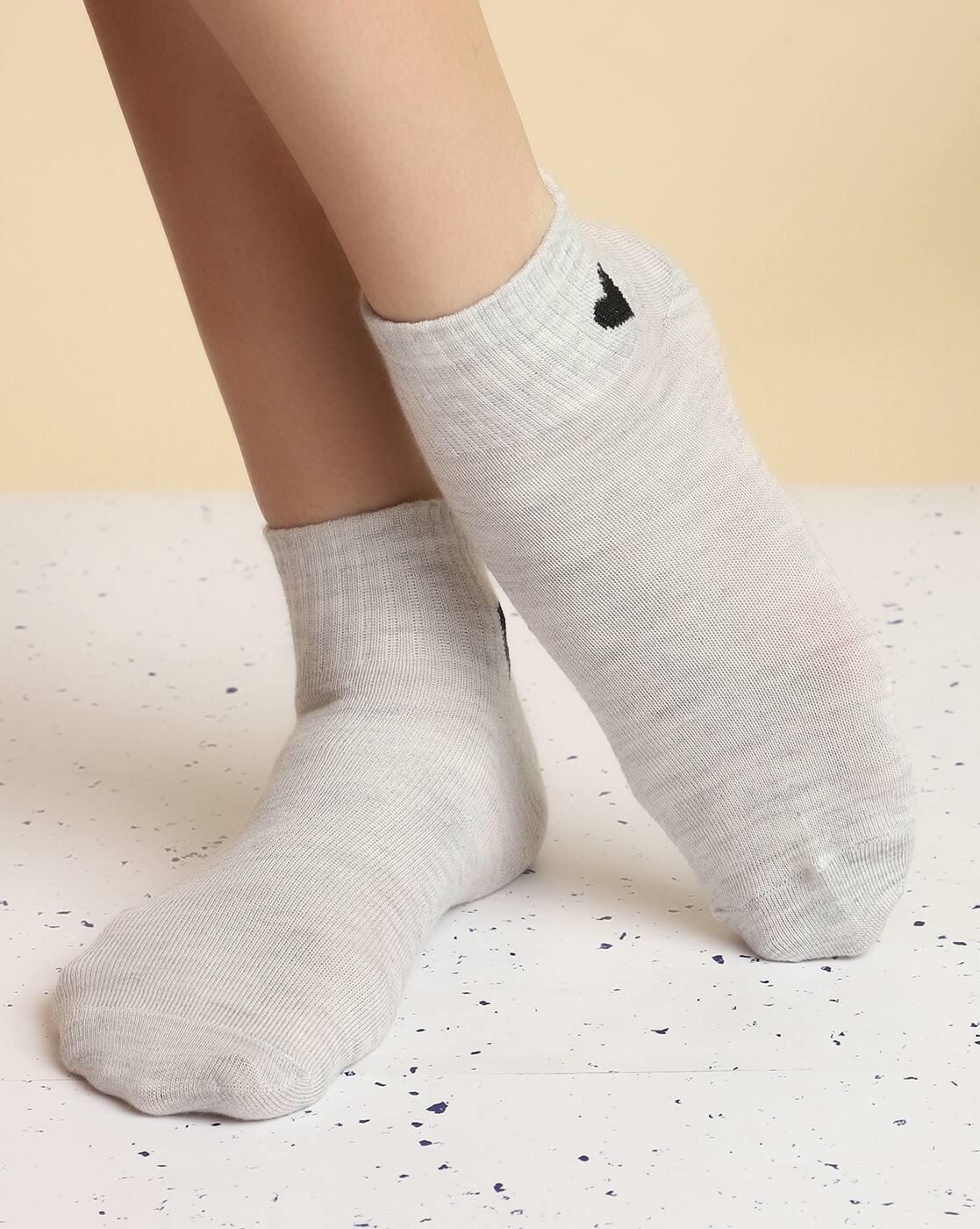 Shein Women 3 Pairs Of Heart Print Everyday Socks