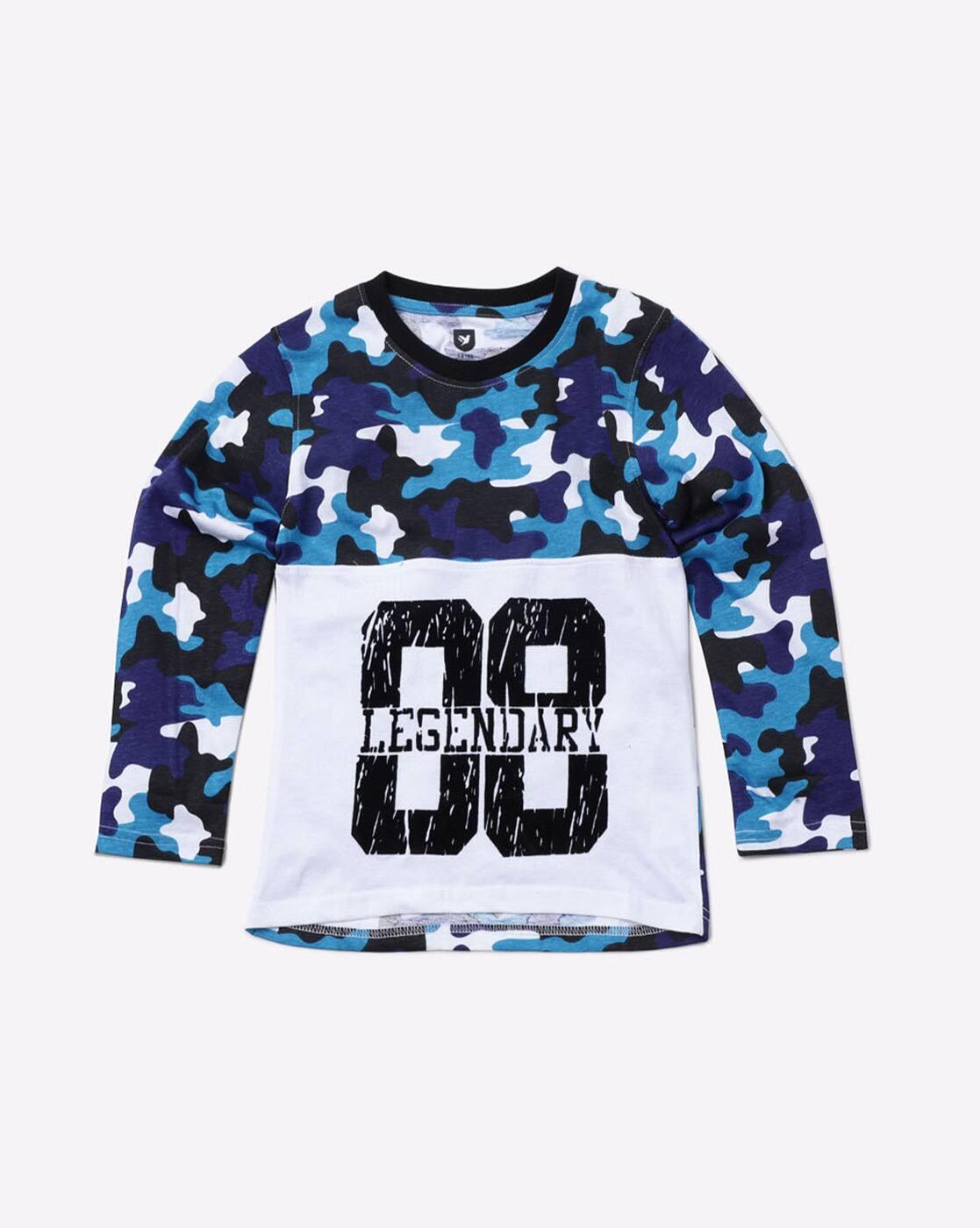 Camo Print Crew-Neck T-Shirt