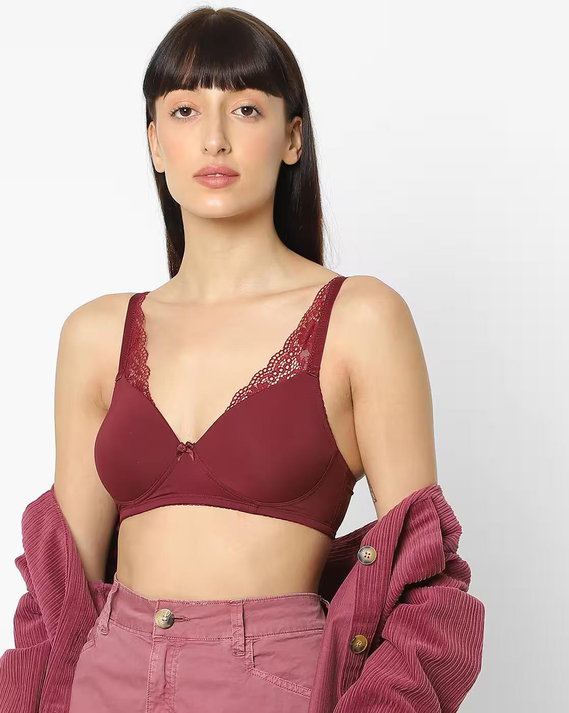 Padded Non Wired Fashion Lace Bra EC10