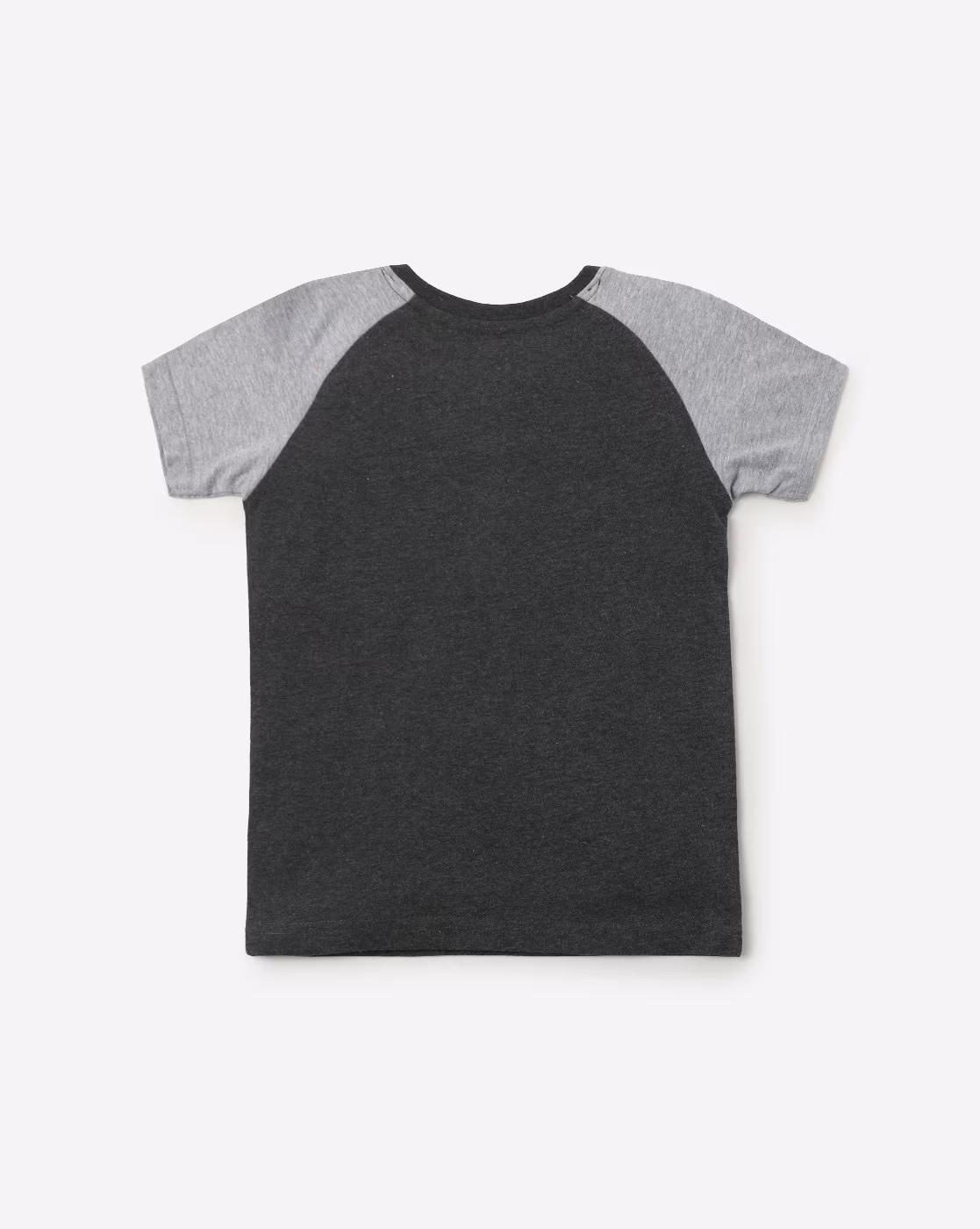 Colourblock Crew-Neck T-Shirt with Raglan Sleeves