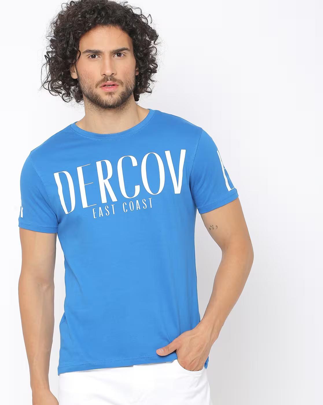 Regular Fit Typographic Print Crew-Neck T-Shirt