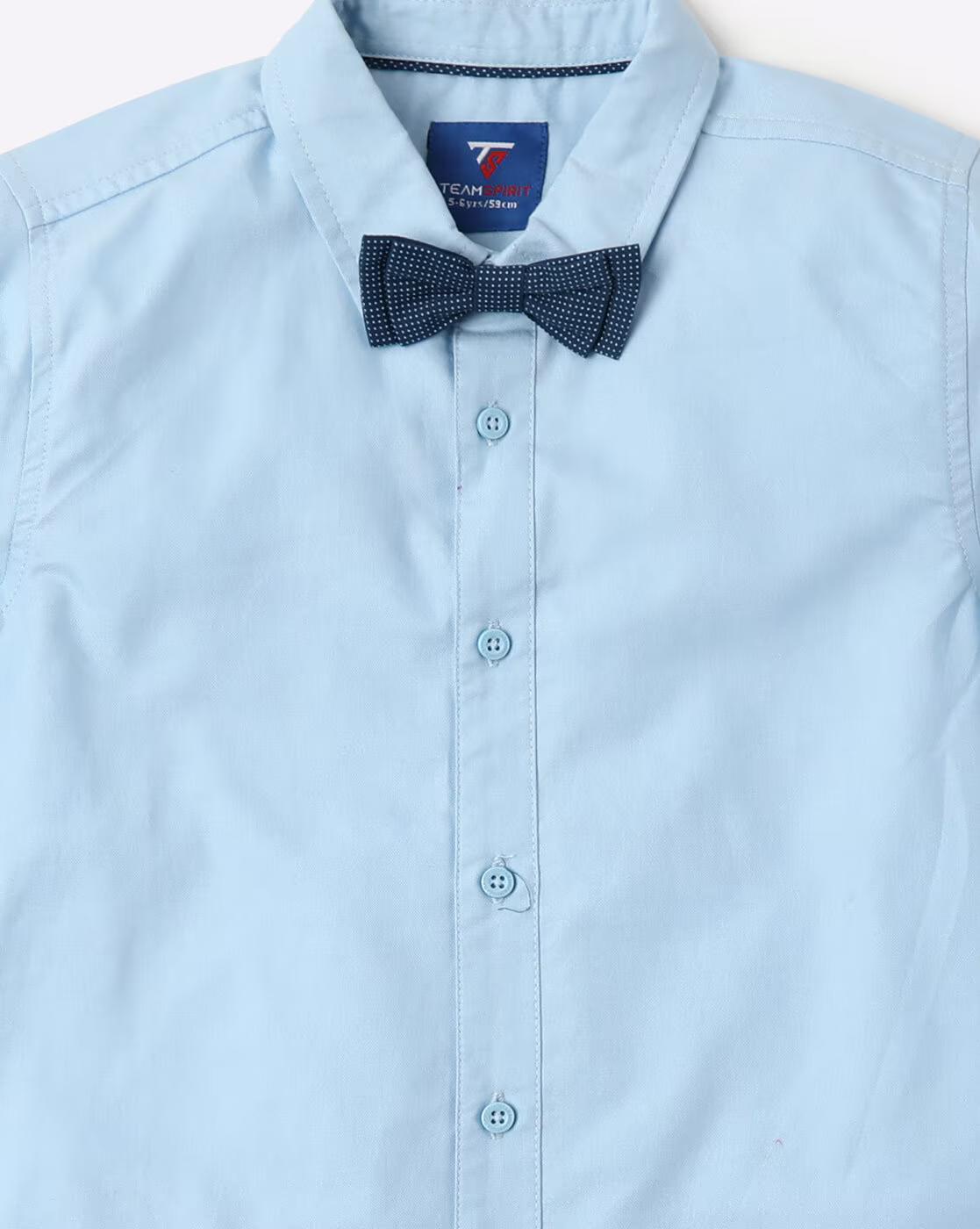 Cotton Shirt with Vest & Bow-Tie