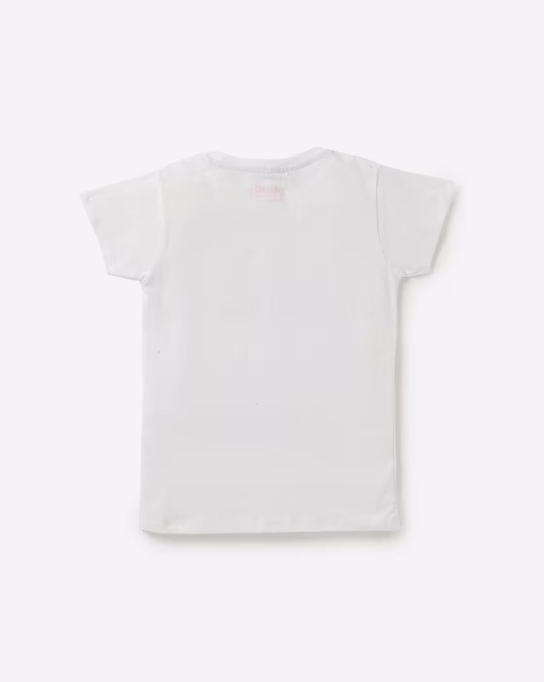 Printed Round-Neck T-shirt & Shorts Set