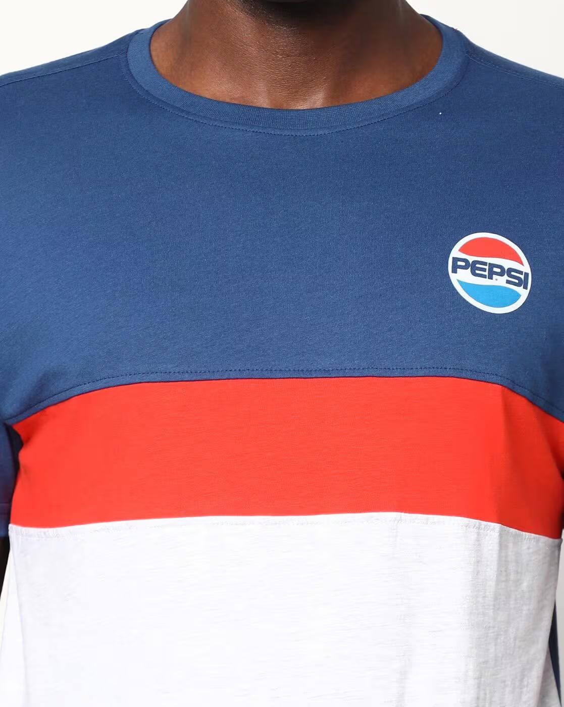 Regular Fit Pepsi Colourblock Crew-Neck T-Shirt
