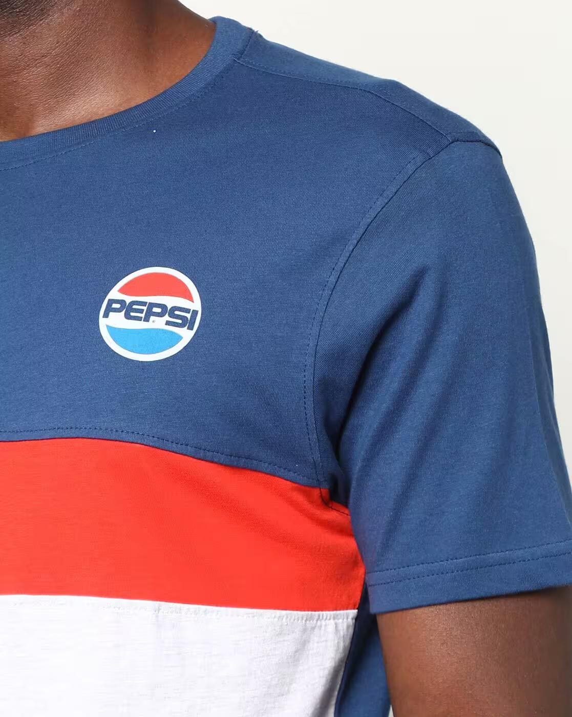 Regular Fit Pepsi Colourblock Crew-Neck T-Shirt