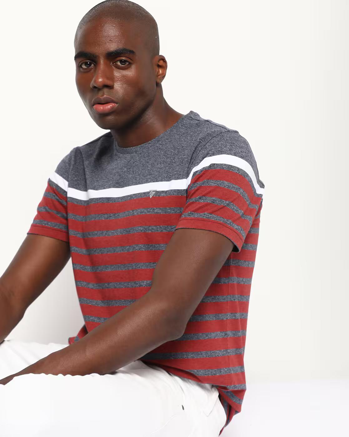 Striped Crew-Neck T-shirt
