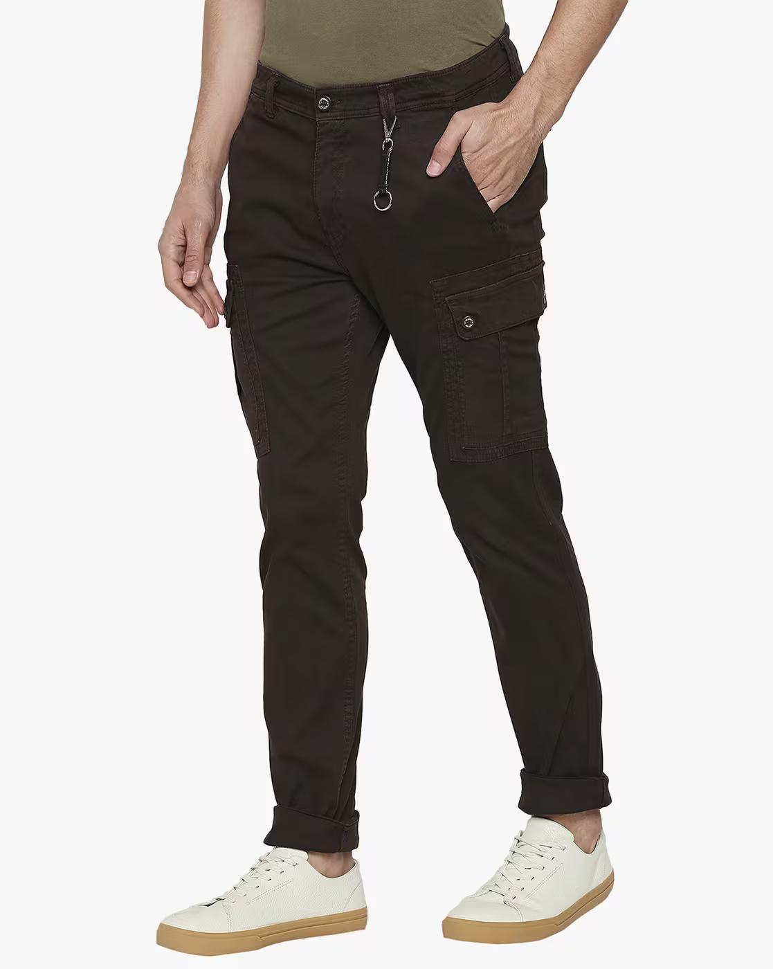 Flat-Front Cargo Trousers