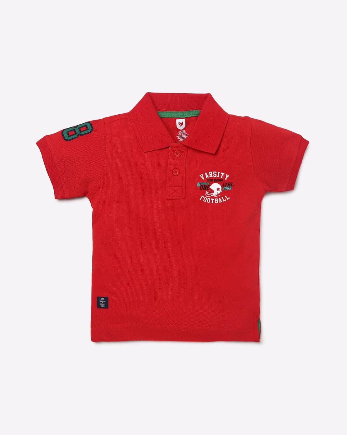 Polo T-shirt with Placement Typography