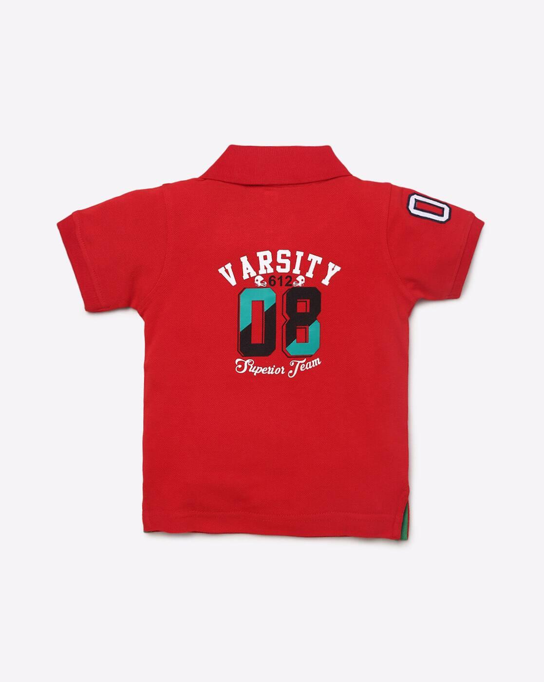 Polo T-shirt with Placement Typography