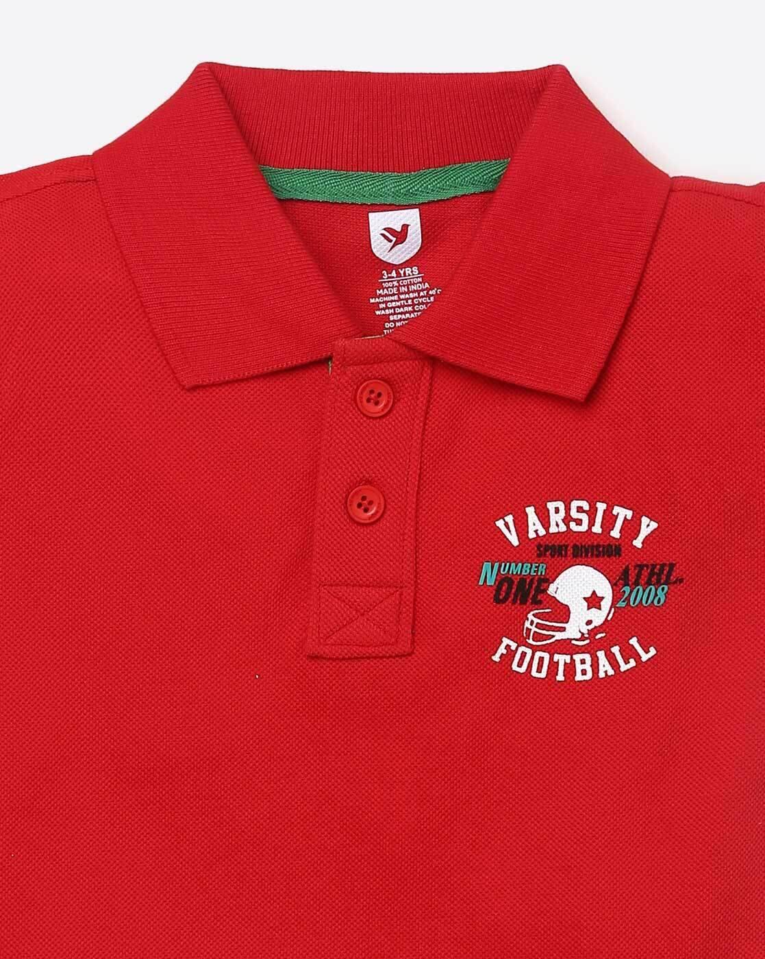 Polo T-shirt with Placement Typography