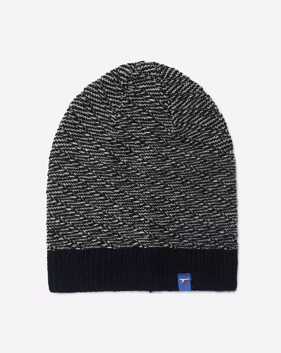 Patterned-Knit Beanie