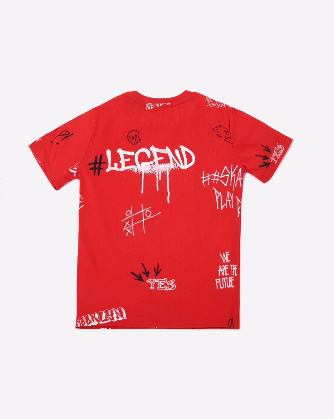 Typographic Print Crew-Neck T-shirt