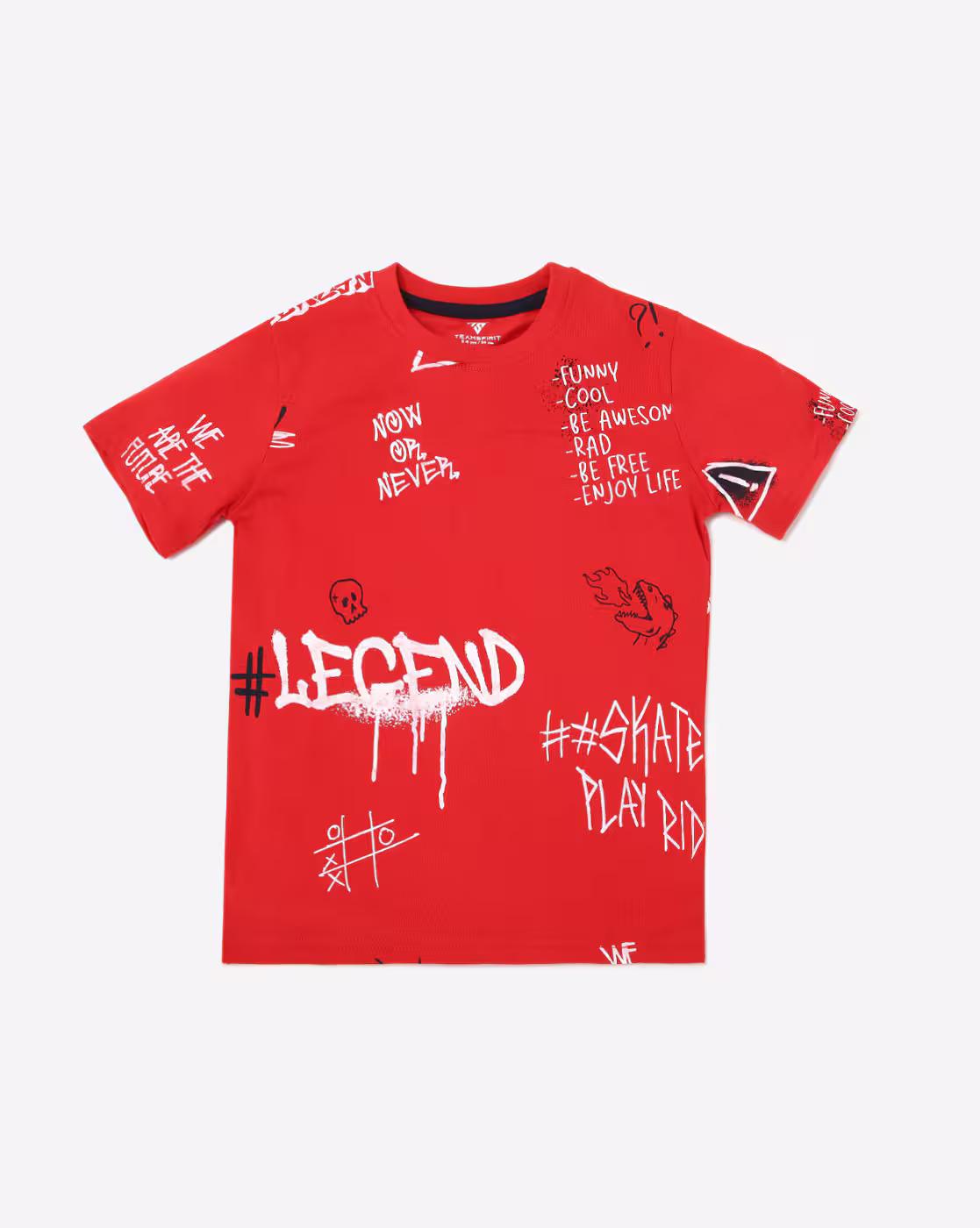 Typographic Print Crew-Neck T-shirt