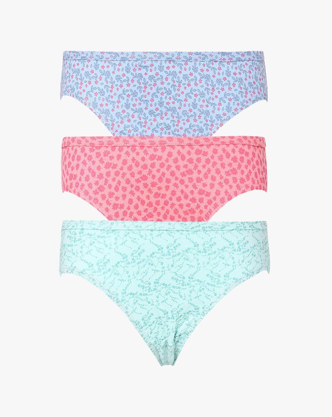 Pack of 3 Cotton Low Rise Bikini Panty