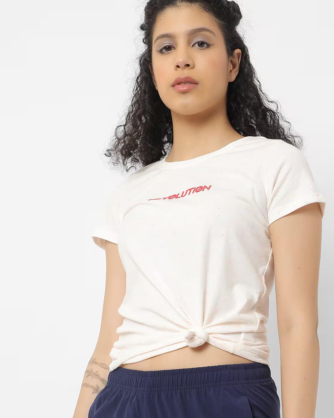 Typographic Print Crew-Neck T-shirt
