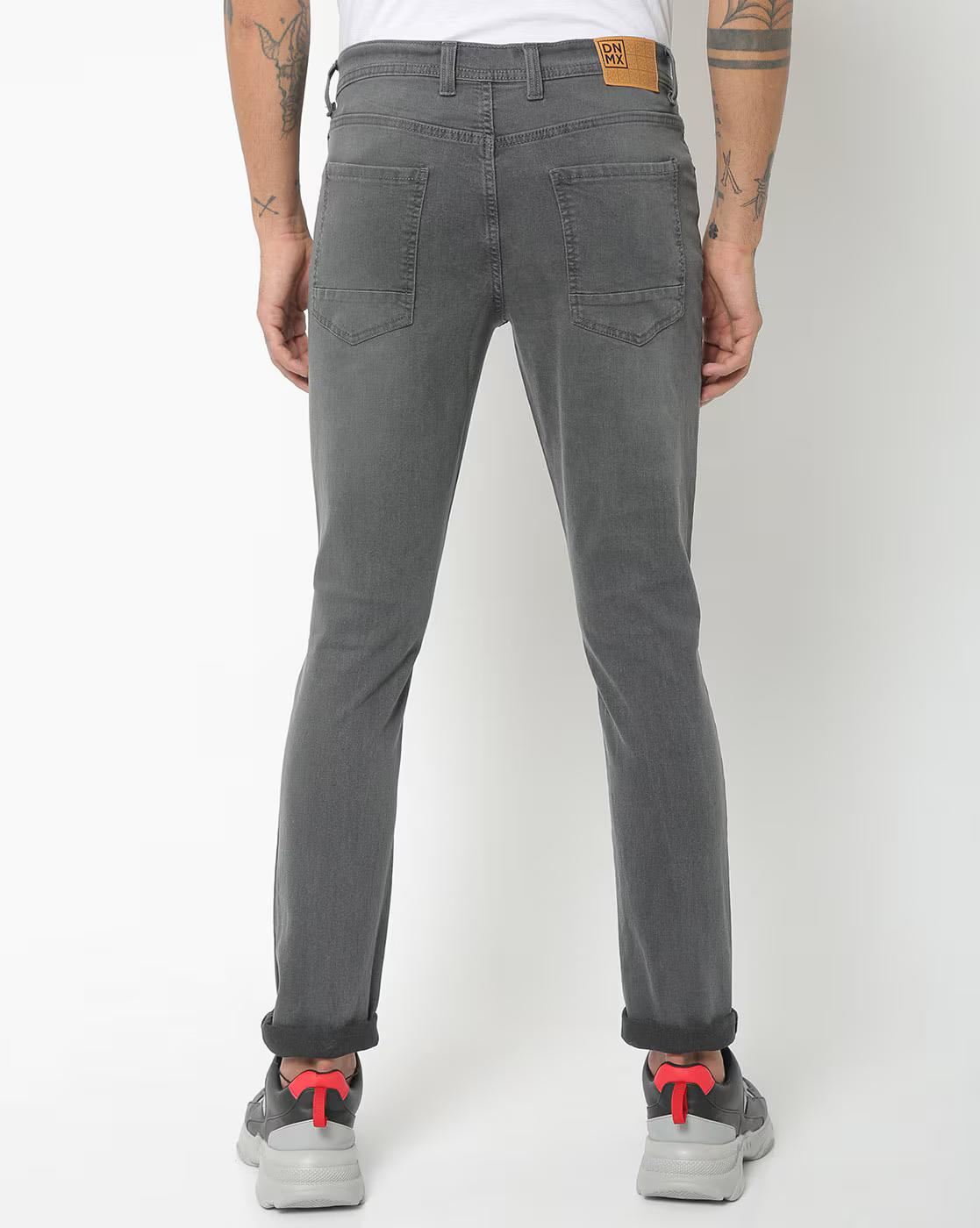 5 pocket denim, GREY, 36