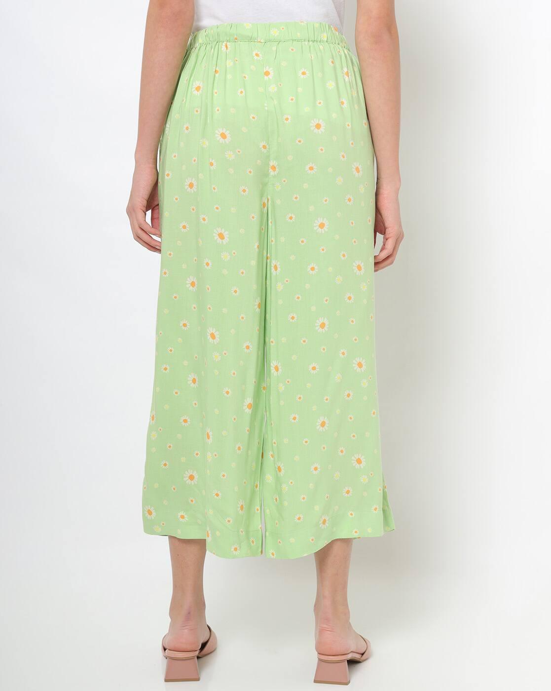 Floral Print Culottes with Tie-Up
