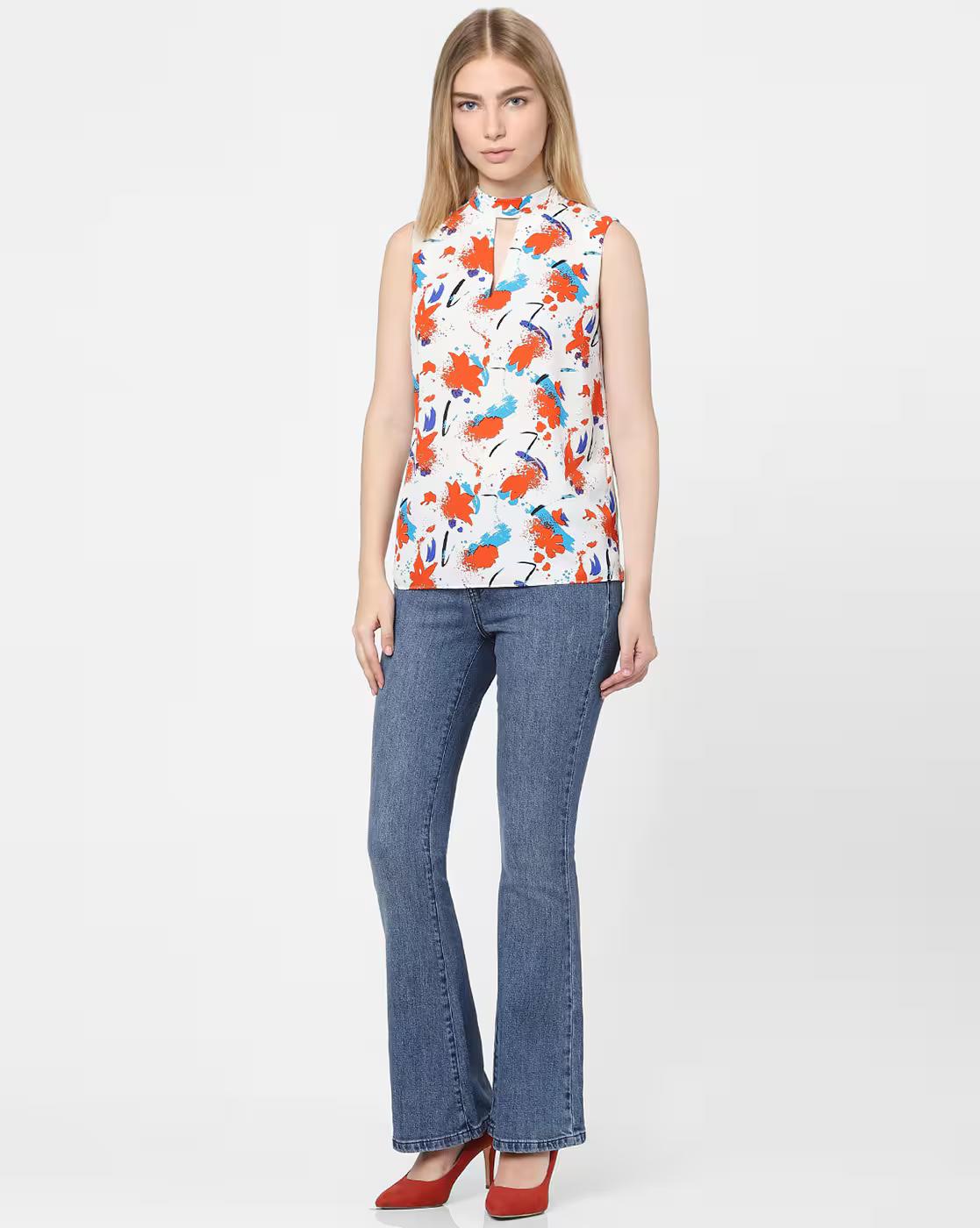 Ivanca Floral Print Sleeveless Top