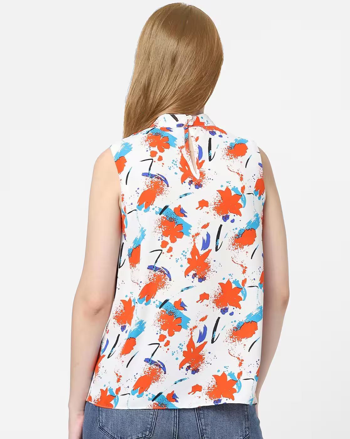 Ivanca Floral Print Sleeveless Top