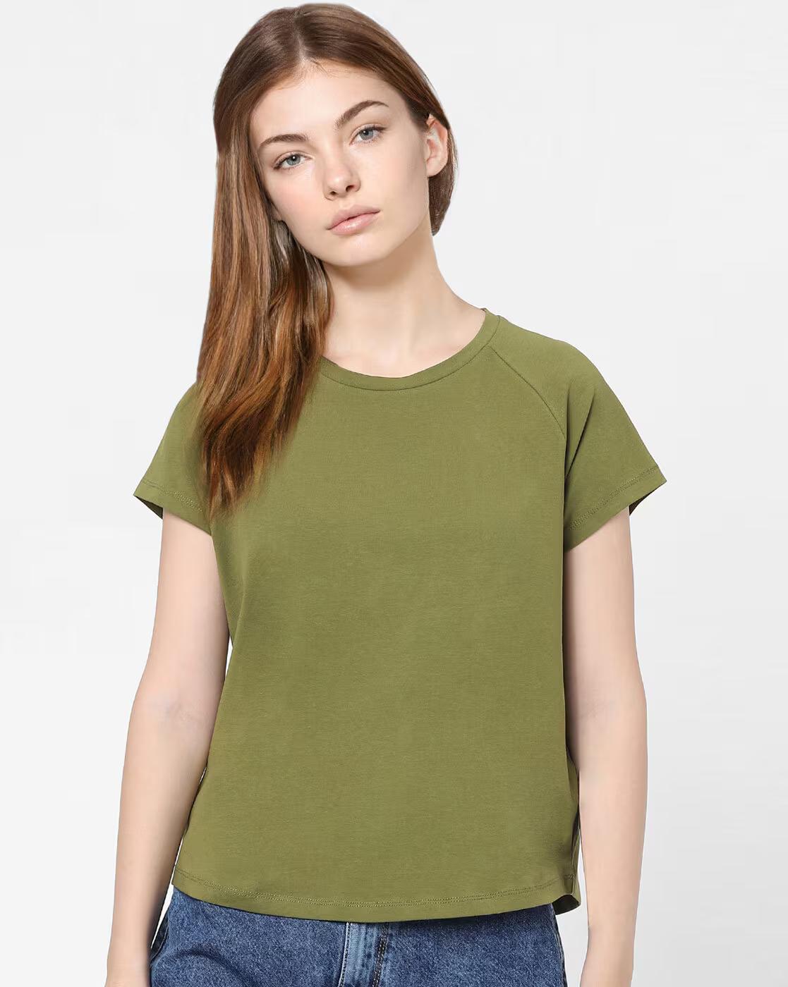 Round-Neck T-Shirt with Raglan Sleeves