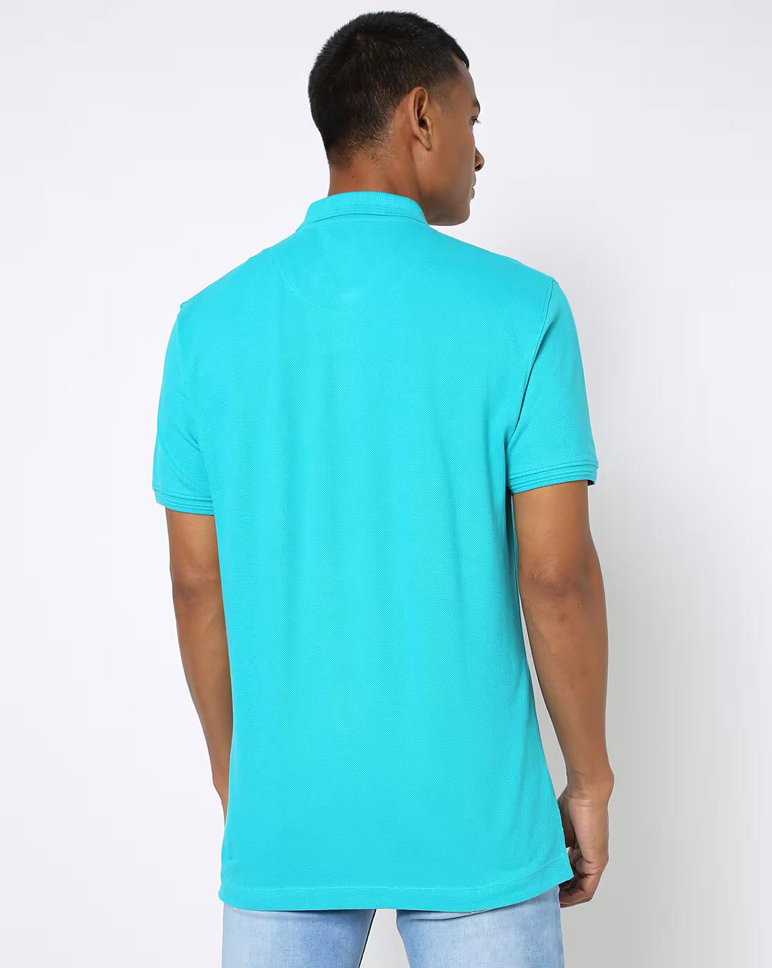 Slim Fit Polo T-shirt with Embroidered Logo