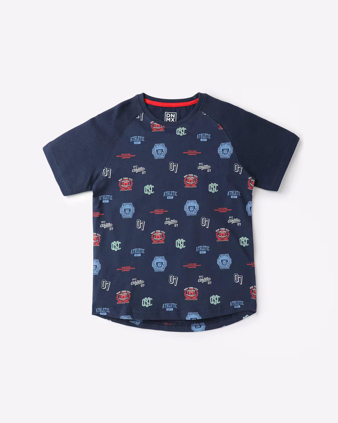 Typographic Print Crew-Neck T-Shirt