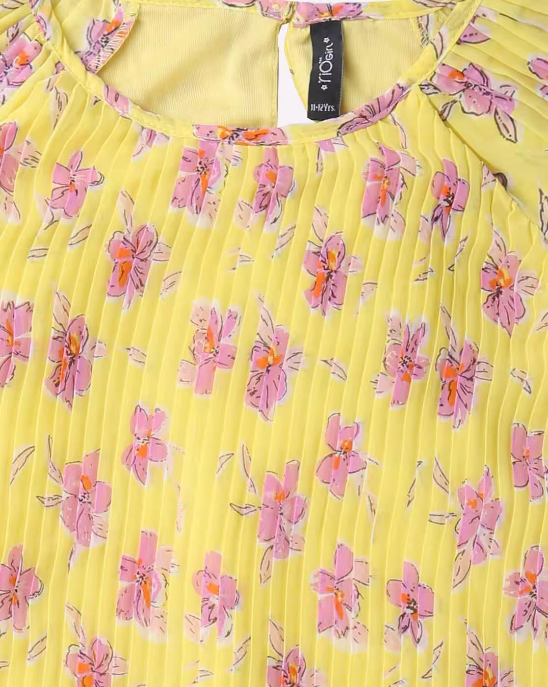 Floral Print Round-Neck Top