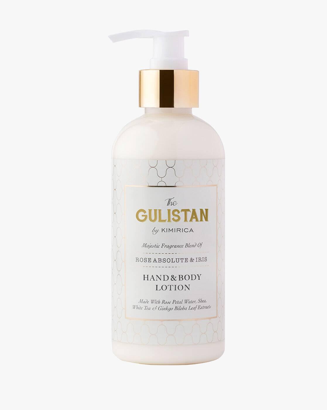 The Gulistan Hand And Body Lotion with Rose Water White Tea And Shea Butter