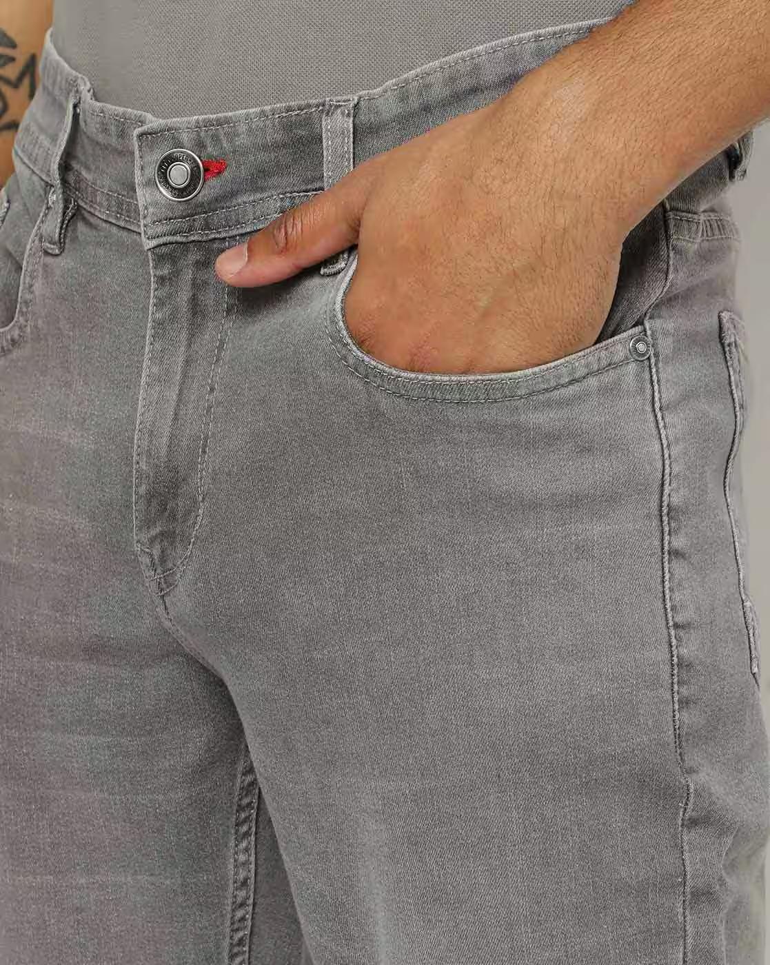 Men Mid-Wash Slim Fit Jeans