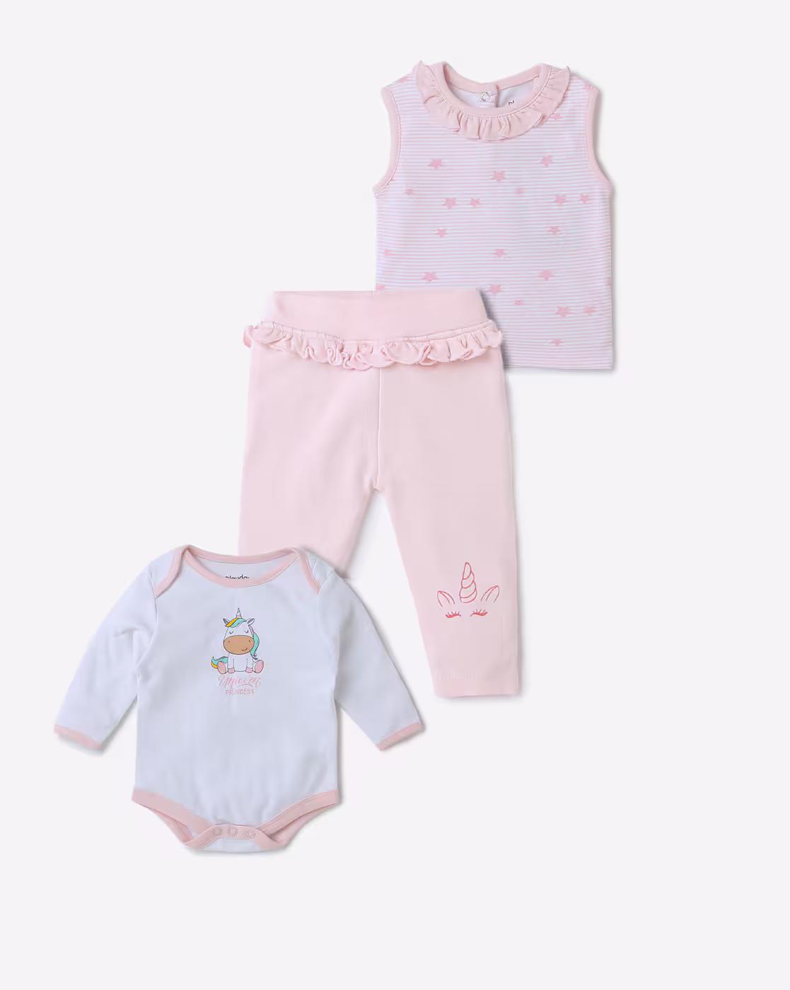 Round-Neck Onesie Set