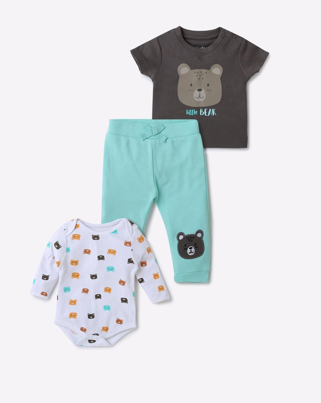 Round-Neck Onesie Set