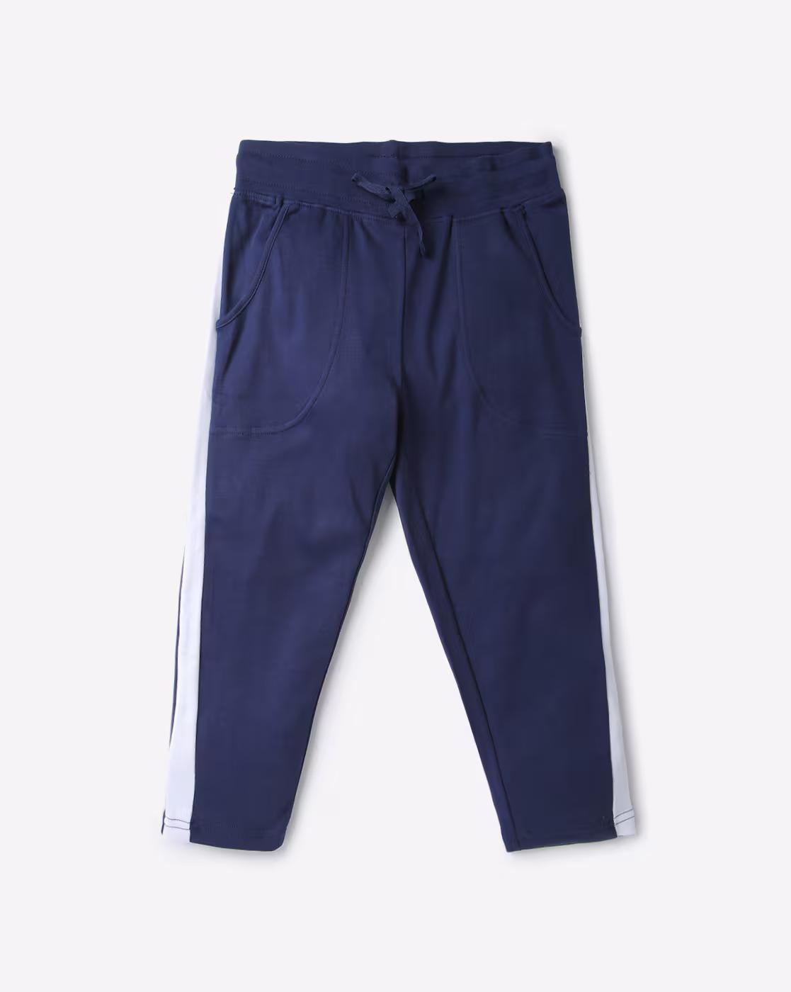 Straight Track Pants with Contrast Taping